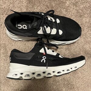 On Running Black and White Sneakers